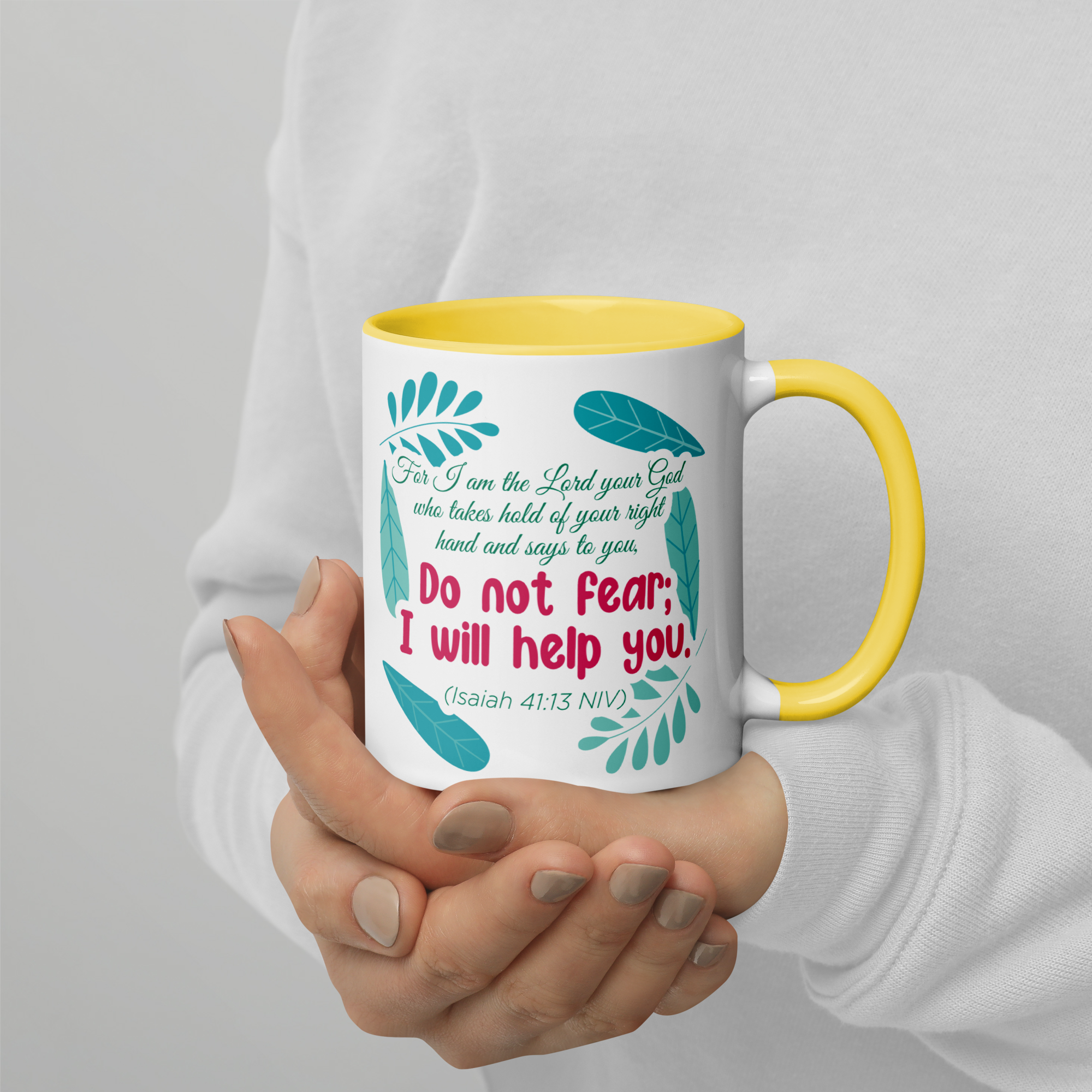 Fear Not: Isaiah 41:13 Colored Mug (11 oz / 15 oz)