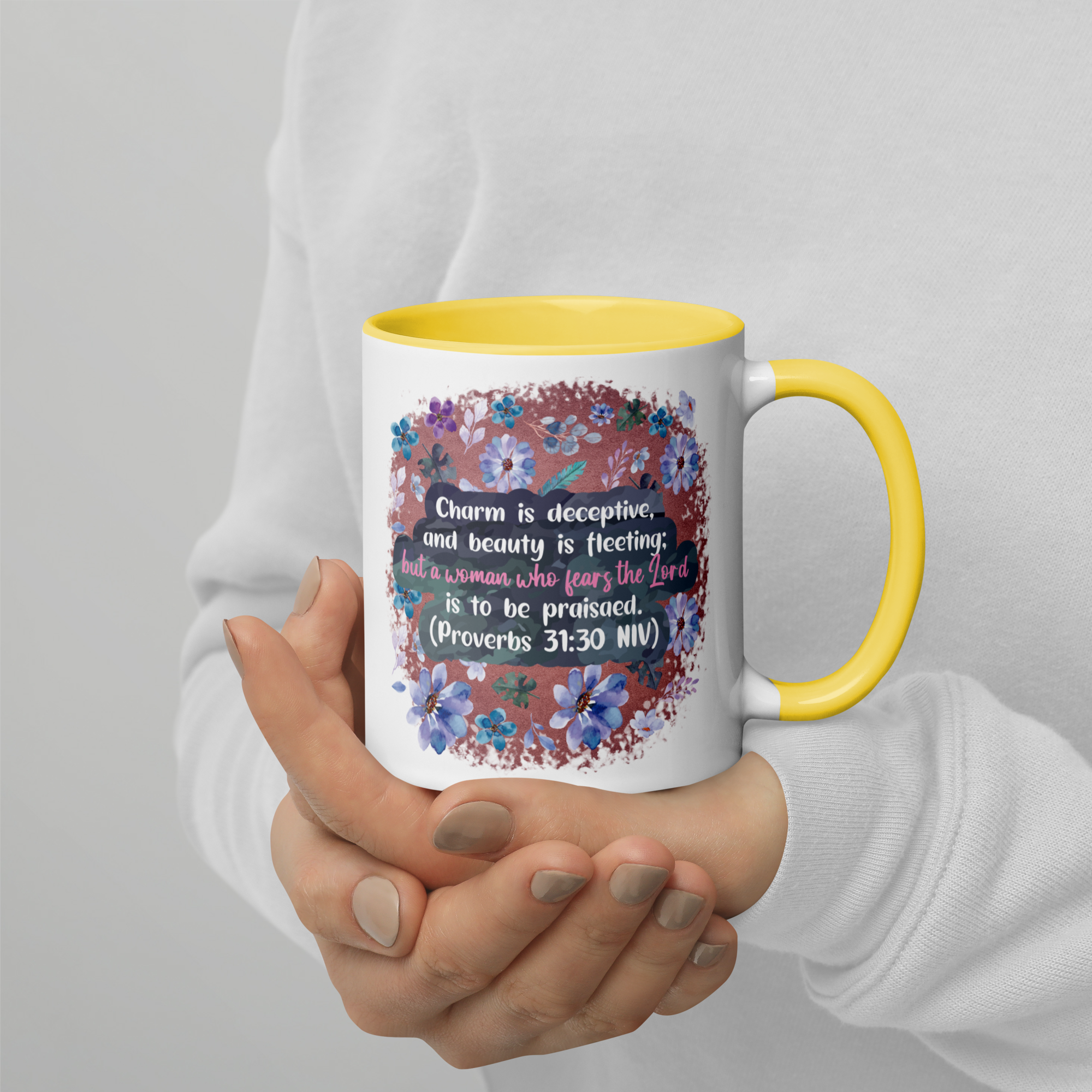 Fearless Woman: Proverbs 31:30 Colored Mug (11 oz / 15 oz)