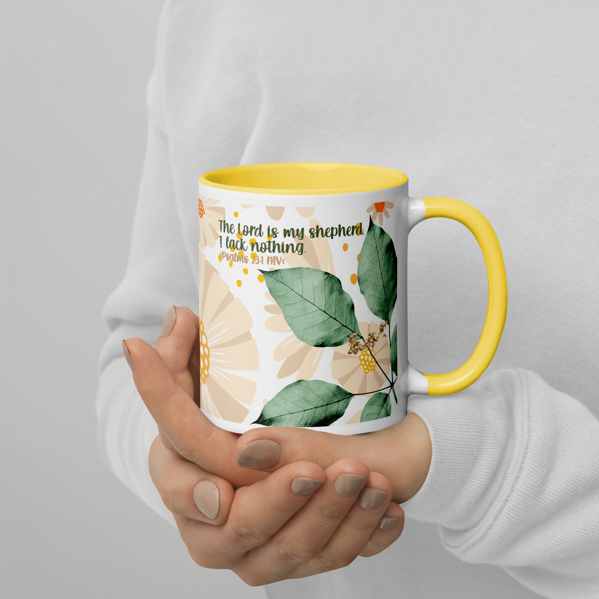 The Lord Is My Shepherd: Psalm 23:1 Colored Mug (11 oz / 15 oz)