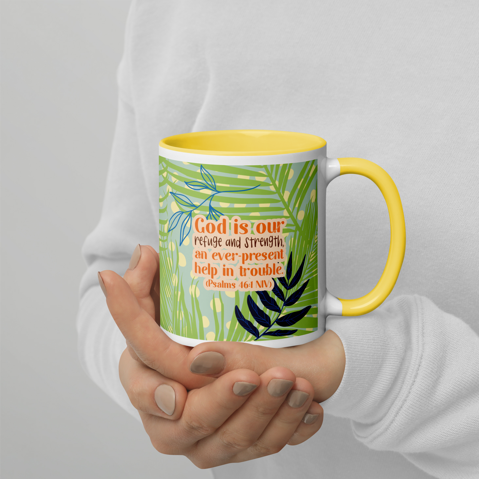 God Our Refuge: Psalm 46:1 Colored Mug (11 oz / 15 oz)
