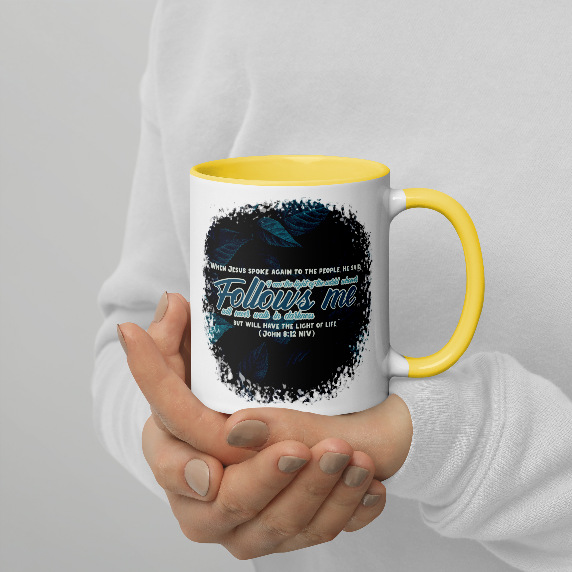 Light Of The World: John 8:12 Colored Mug (11 oz / 15 oz)