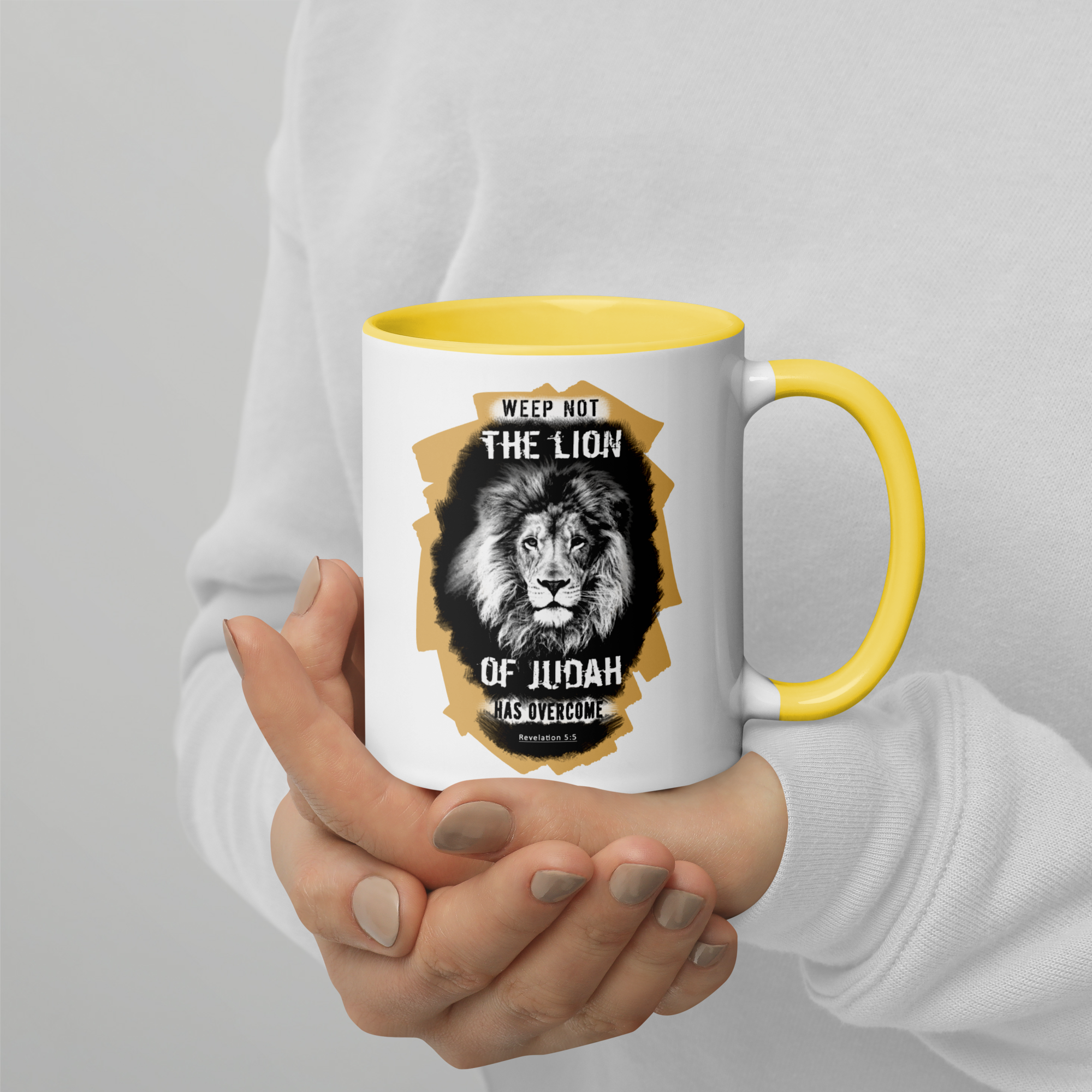 The Lion of Judah: Revelation 5:5 Colored Mug (11 oz / 15 oz)