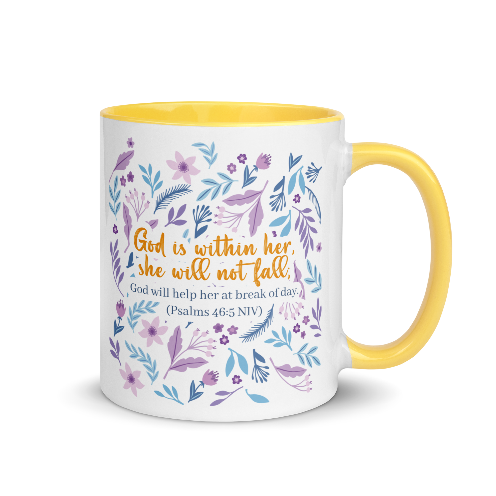 Unshakeable Faith: Psalms 46:5 Colored Mug (11 oz / 15 oz)