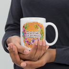Grace & Peace Blooms: 2 Corinthians 1:2 White Glossy Mug (11 oz / 15 oz / 20 oz)