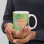 God Our Refuge: Psalm 46:1 White Glossy Mug (11 oz / 15 oz / 20 oz)