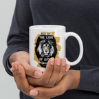 The Lion of Judah: Revelation 5:5 White Glossy Mug (11 oz / 15 oz / 20 oz)