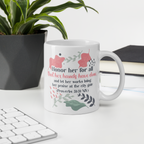 Fruitful Hands: Proverbs 31:31 White Glossy Mug (11 oz / 15 oz / 20 oz)