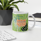 God Our Refuge: Psalm 46:1 White Glossy Mug (11 oz / 15 oz / 20 oz)