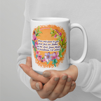 Grace & Peace Blooms: 2 Corinthians 1:2 White Glossy Mug (11 oz / 15 oz / 20 oz)