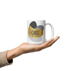 Empowered by Christ: Philippians 4:13 White Glossy Mug (11 oz / 15 oz / 20 oz)