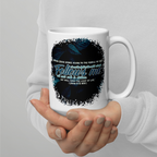 Light Of The World: John 8:12 White Glossy Mug (11 oz / 15 oz / 20 oz)