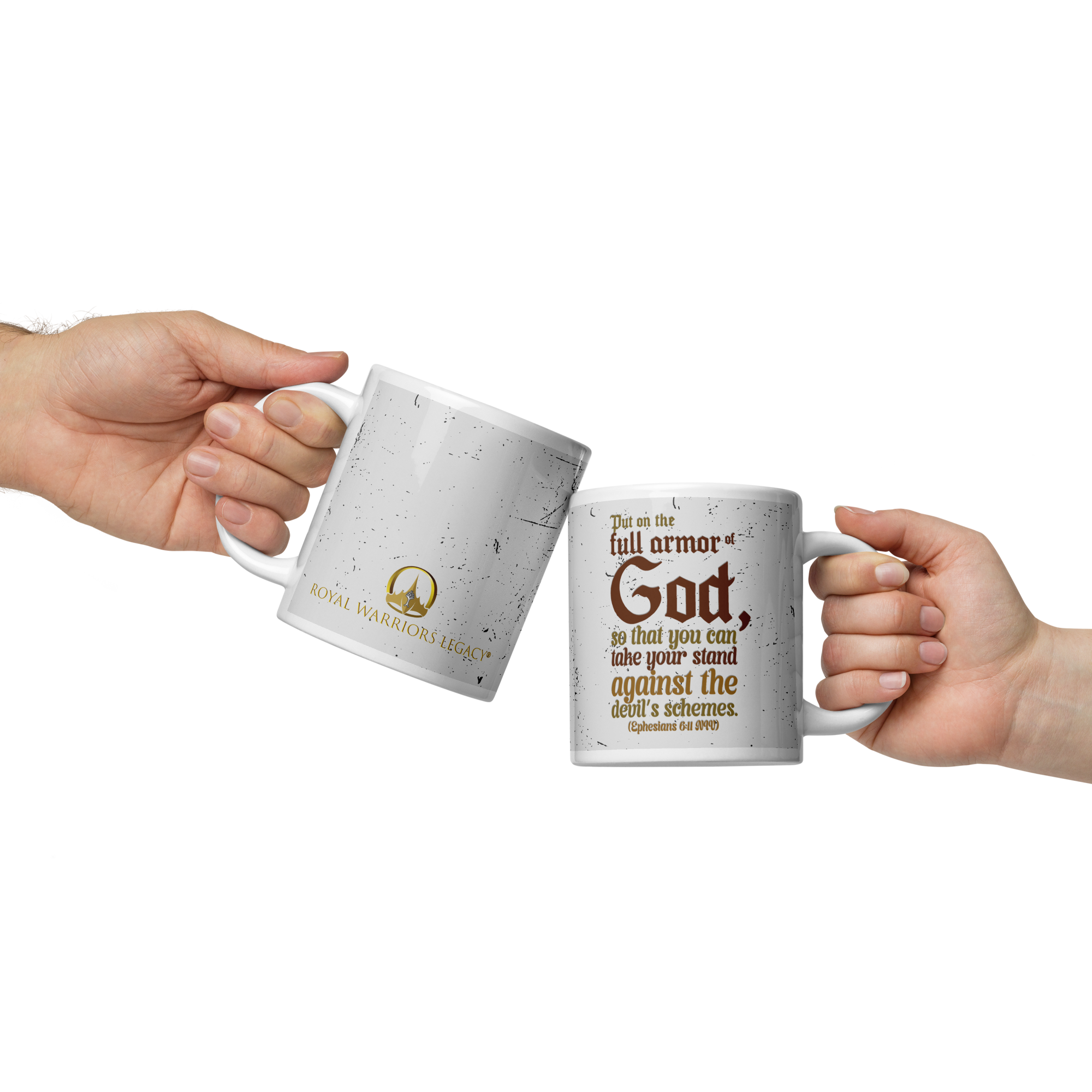 Full Armor Of God: Ephesians 6:11 White Glossy Mug (11 oz / 15 oz / 20 oz)
