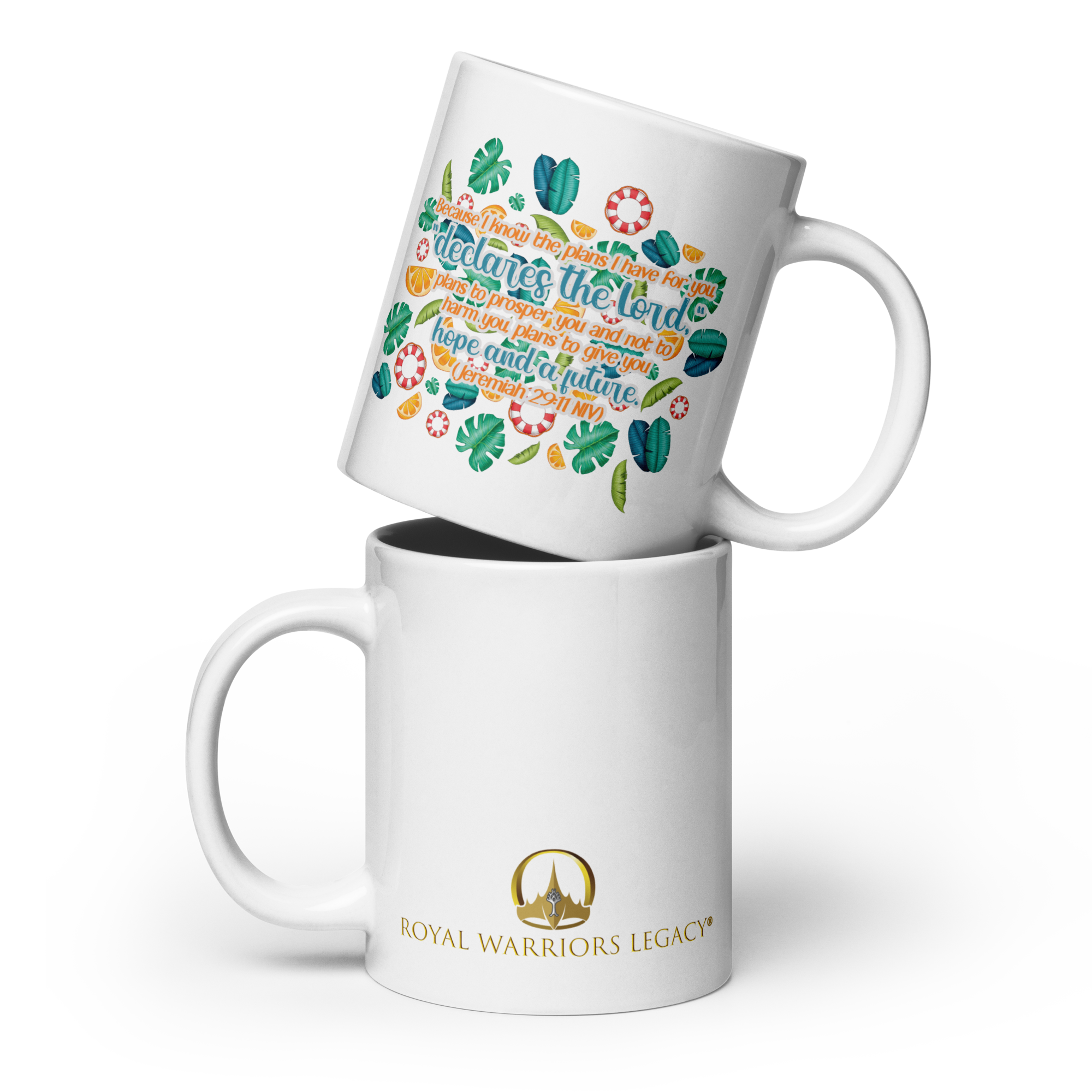 Hope & Future: Jeremiah 29:11 White Glossy Mug (11 oz / 15 oz / 20 oz)