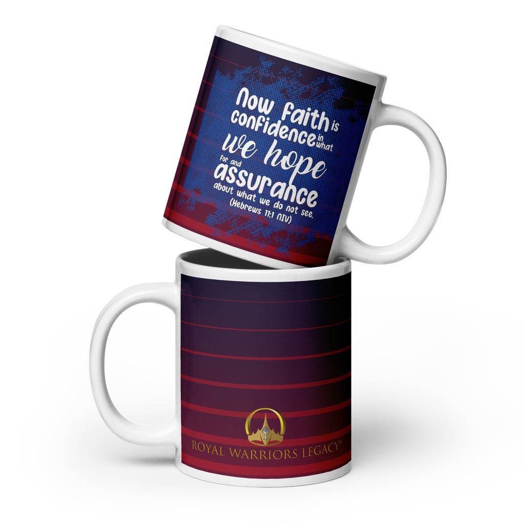 Faith & Hope: Hebrews 11:1 White Glossy Mug (11 oz / 15 oz / 20 oz)