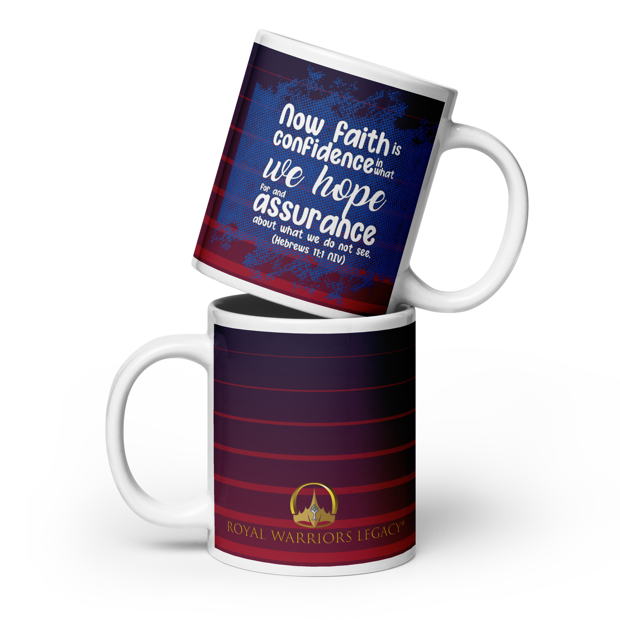 Faith & Hope: Hebrews 11:1 White Glossy Mug (11 oz / 15 oz / 20 oz)