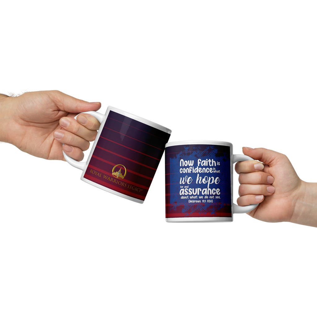 Faith & Hope: Hebrews 11:1 White Glossy Mug (11 oz / 15 oz / 20 oz)