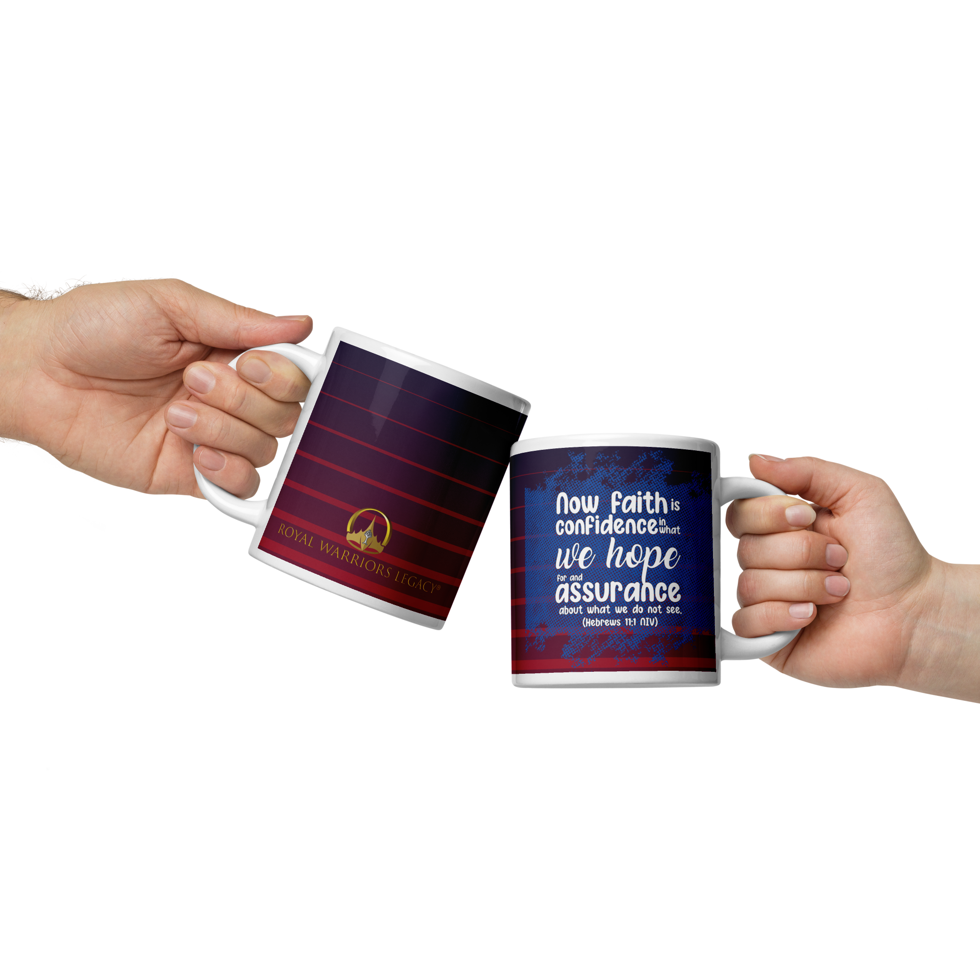 Faith & Hope: Hebrews 11:1 White Glossy Mug (11 oz / 15 oz / 20 oz)