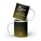 Lion of Judah & Root of David: Revelation 5:5 White Glossy Mug (11 oz / 15 oz / 20 oz)