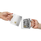 Come Run With Jesus Gold White Glossy Mug (11 oz / 15 oz / 20 oz)