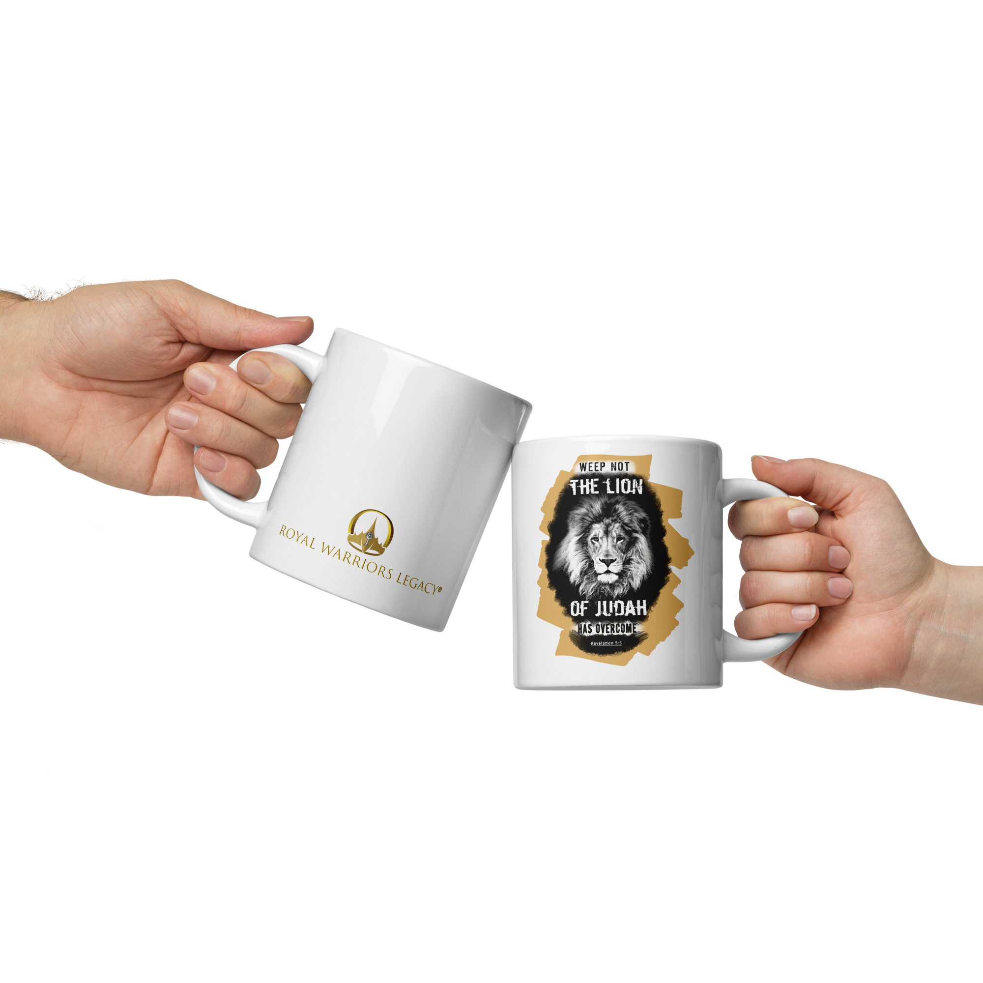 The Lion of Judah: Revelation 5:5 White Glossy Mug (11 oz / 15 oz / 20 oz)