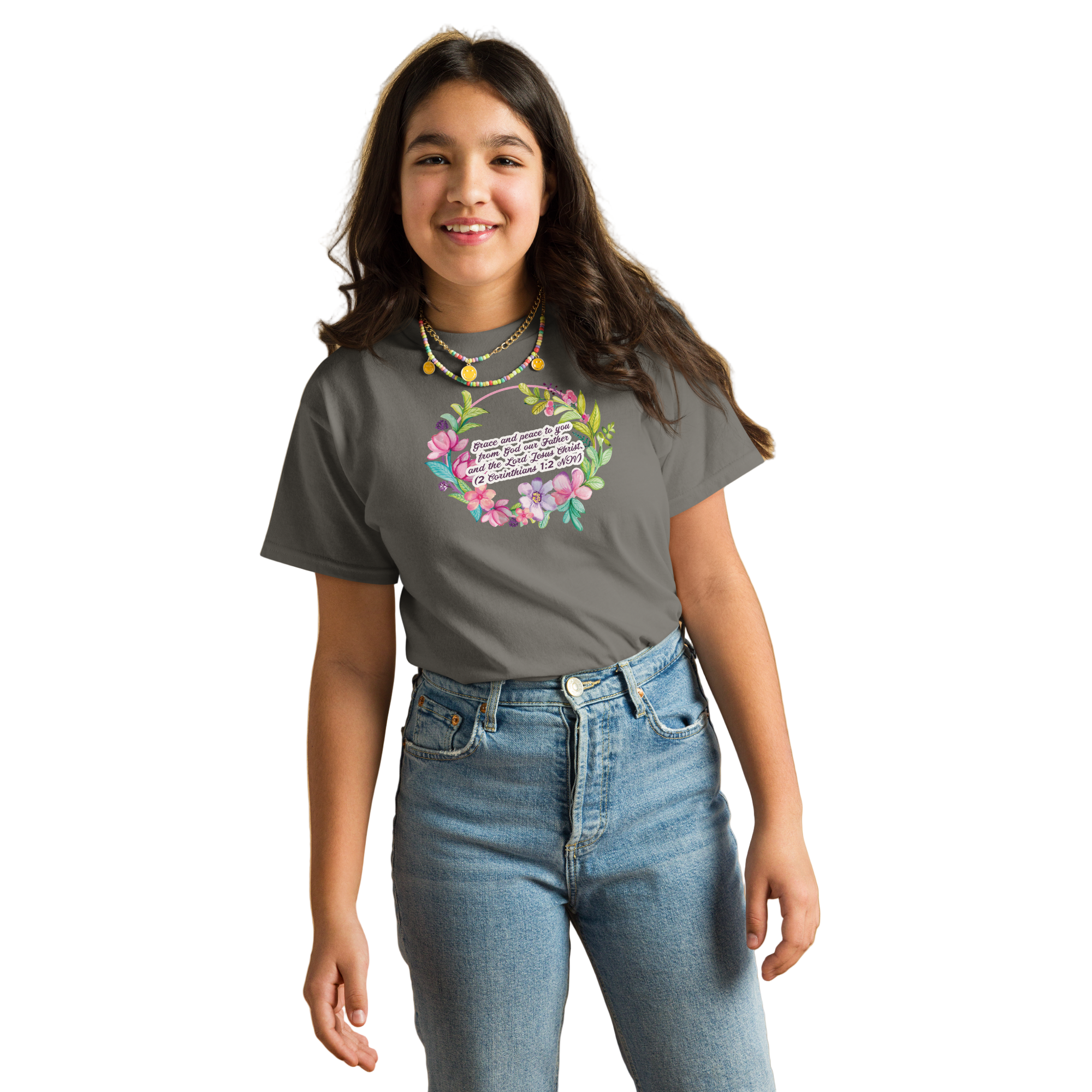 Grace & Peace Blooms: 2 Corinthians 1:2 Youth Tee