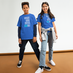 Come Run With Jesus Neon Blue Youth Tee