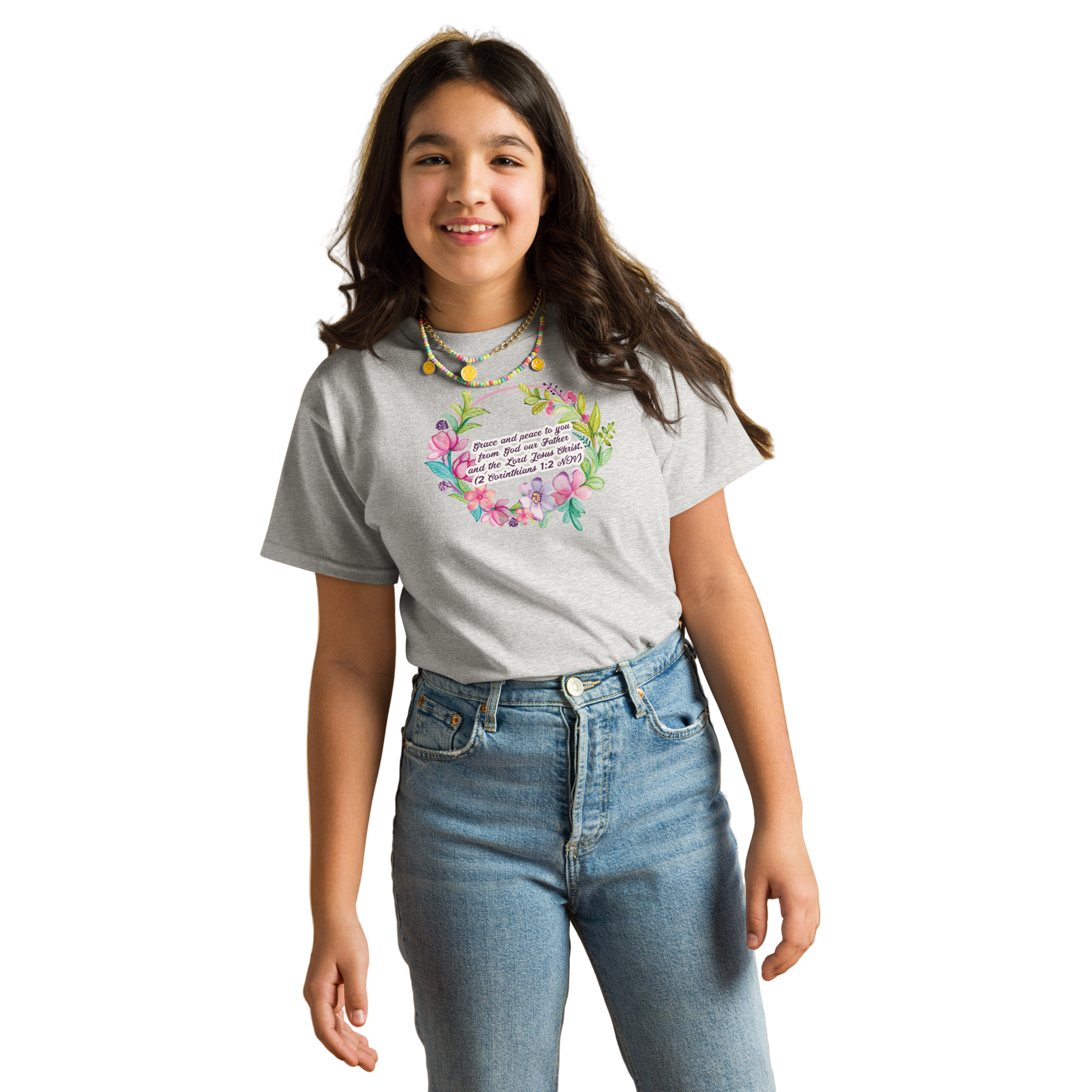 Grace & Peace Blooms: 2 Corinthians 1:2 Youth Tee